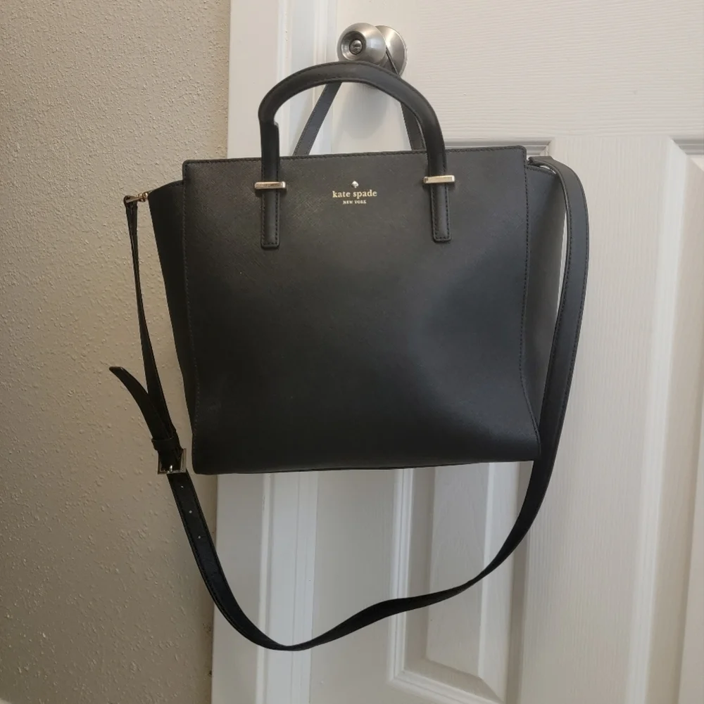 Kate Spade USED new york shoulder bag 2way leather BLK